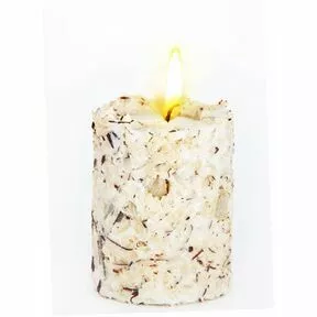Свеча-эко ручной работы Rafaello со стружкой мякоти кокоса и ванилью,  d 8, h 10 см, Aromatte